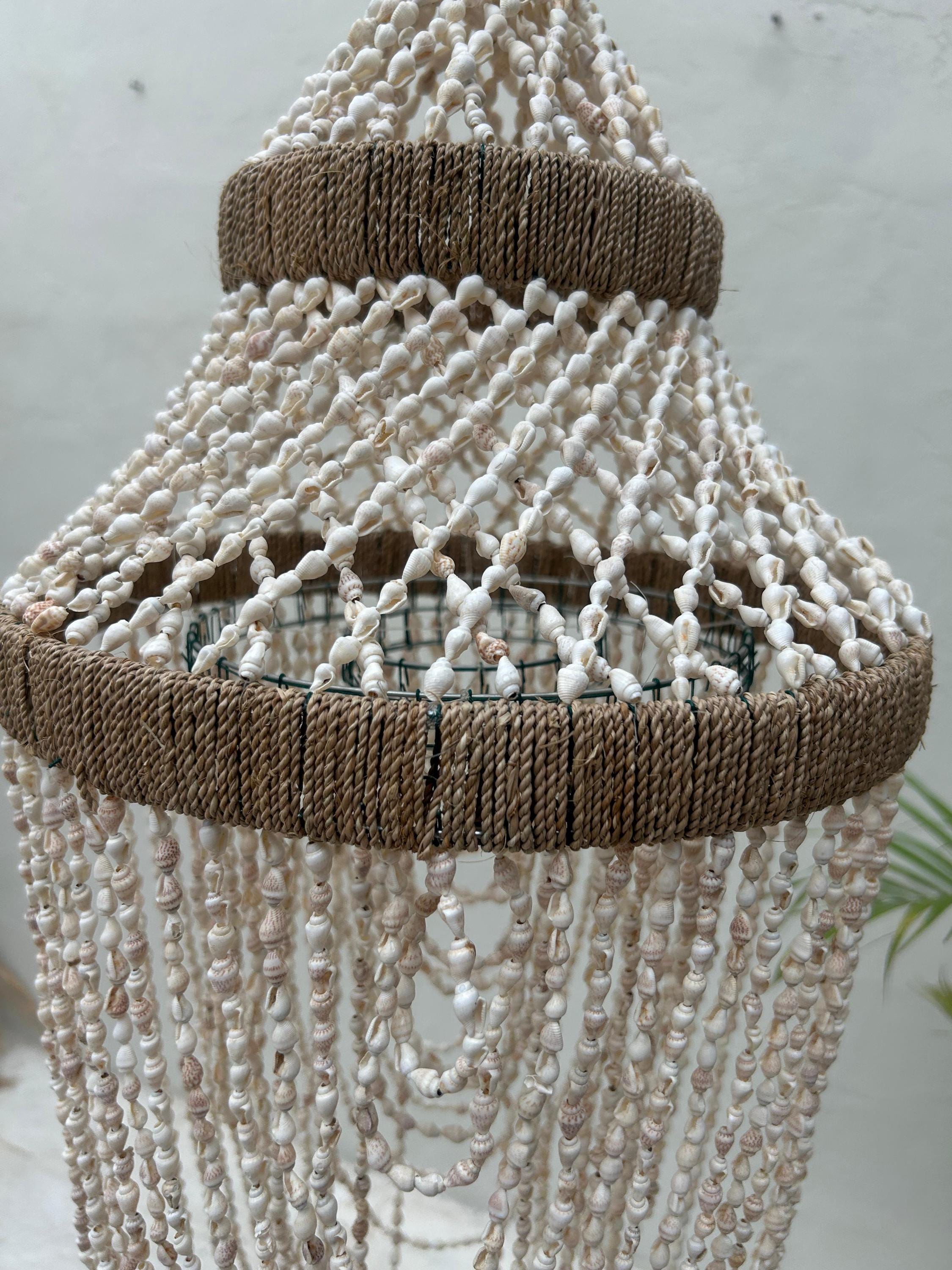 Style 3 Sea Shell Pendant Light – Boho Coastal Chandelier