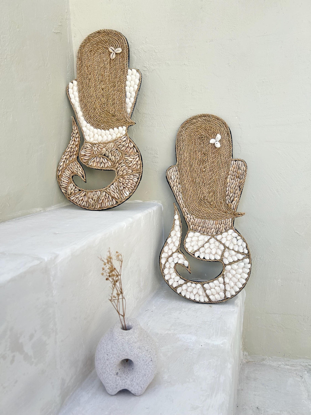 Mermaid Boho Nursery Wall Decor: Handmade Sea Shell Art