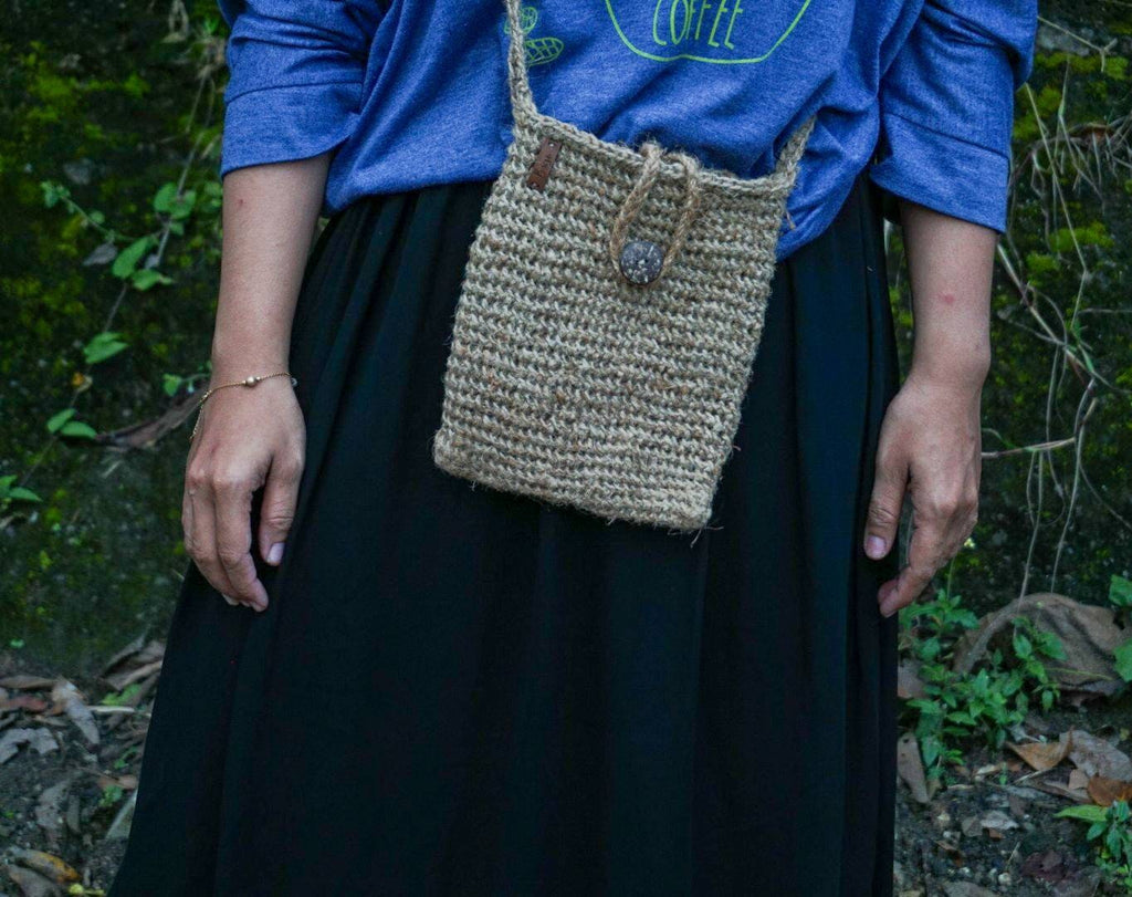 Mini Jute Crochet Crossbody Bag – Phone Pouch