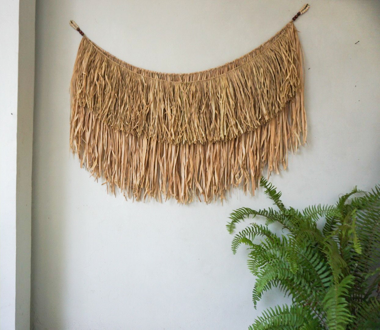 Extra Large Seagrass Wall Hanging – Boho Farmhouse Decor