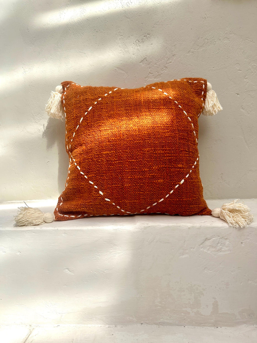 Burnt Orange Hand-Dyed Pillow Cover