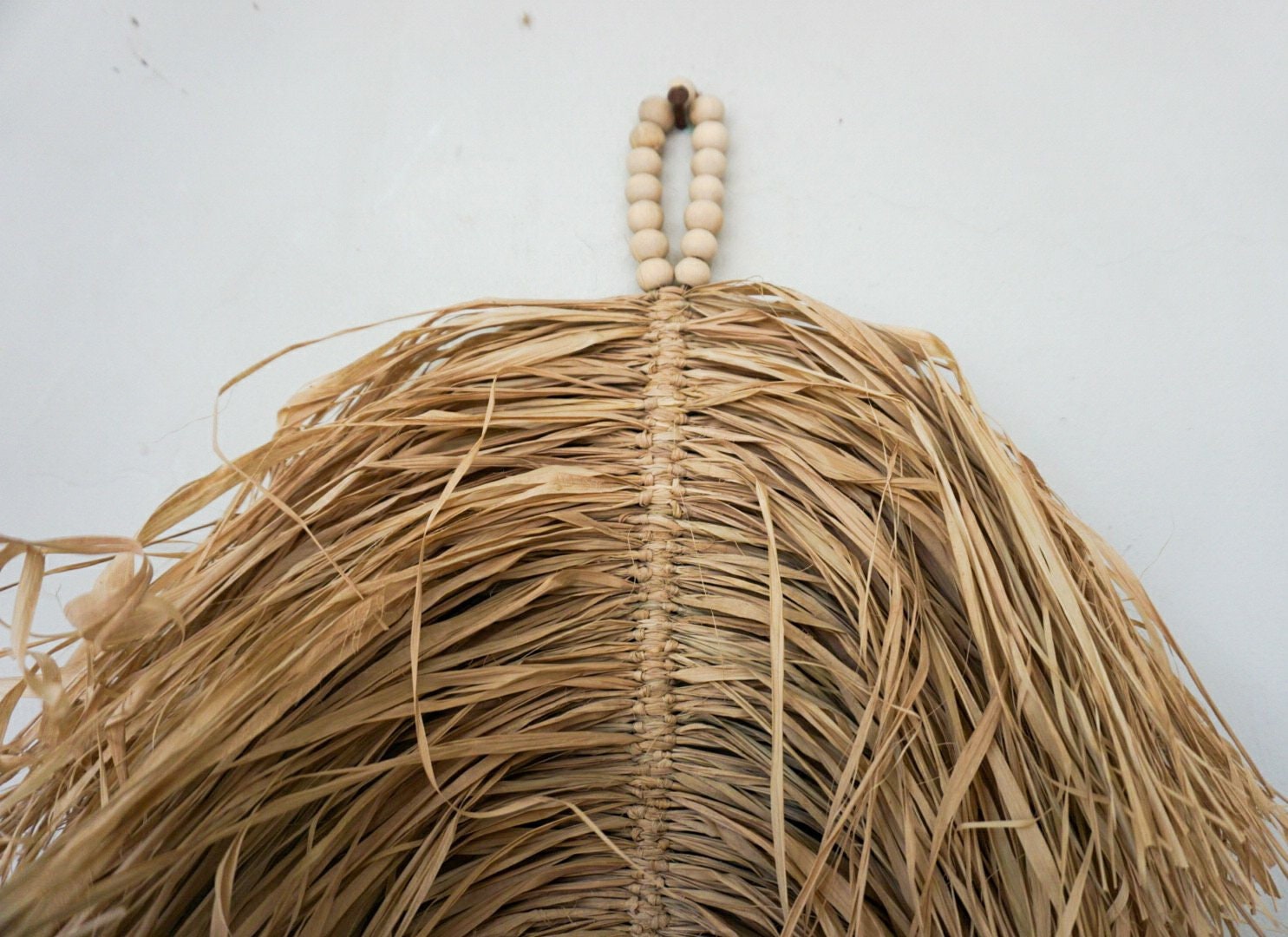 Bali Art seagrass natural wall hanging | extra large fringe raffia wall decoration | boho wall tapestry bali