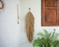 Jute boho feather macrame | boho leaf wall decor | bohemian wall hanging macrame | Giant jute feather wall hanging