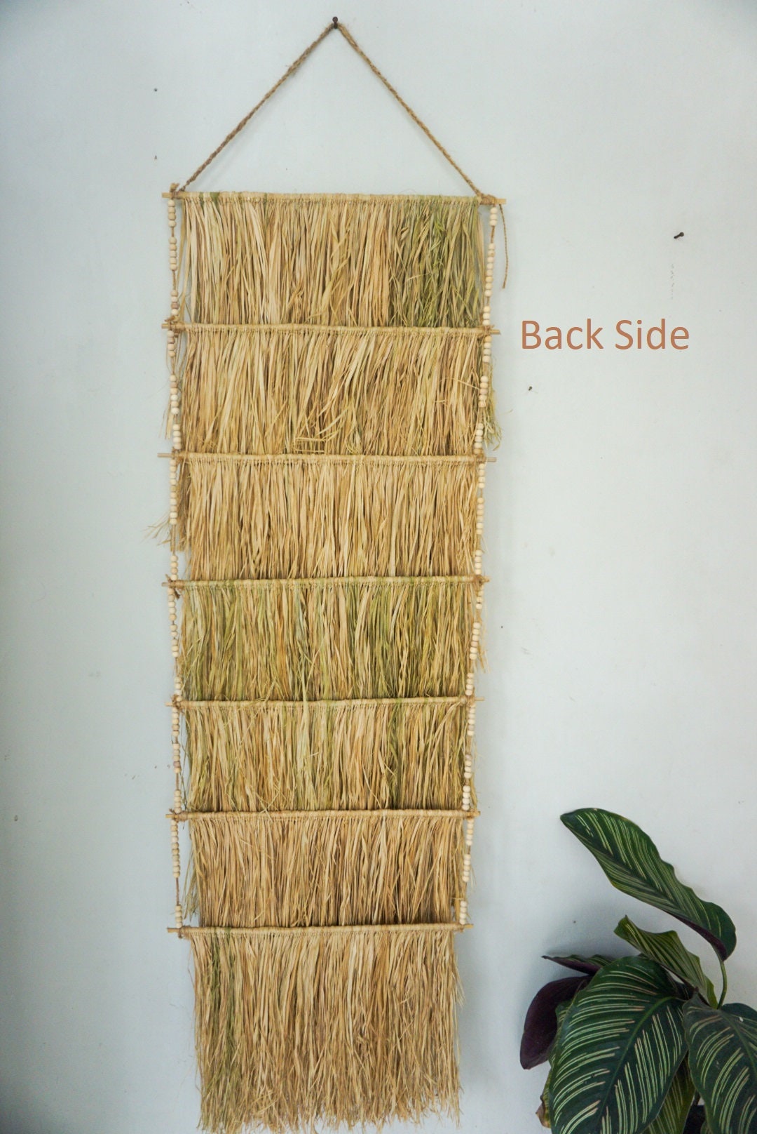 Bali Art seagrass layered wall hanging