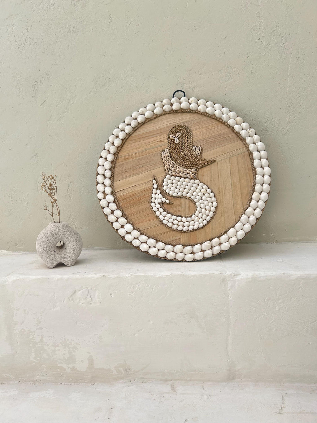 Mermaid in shells frame boho nursery decor