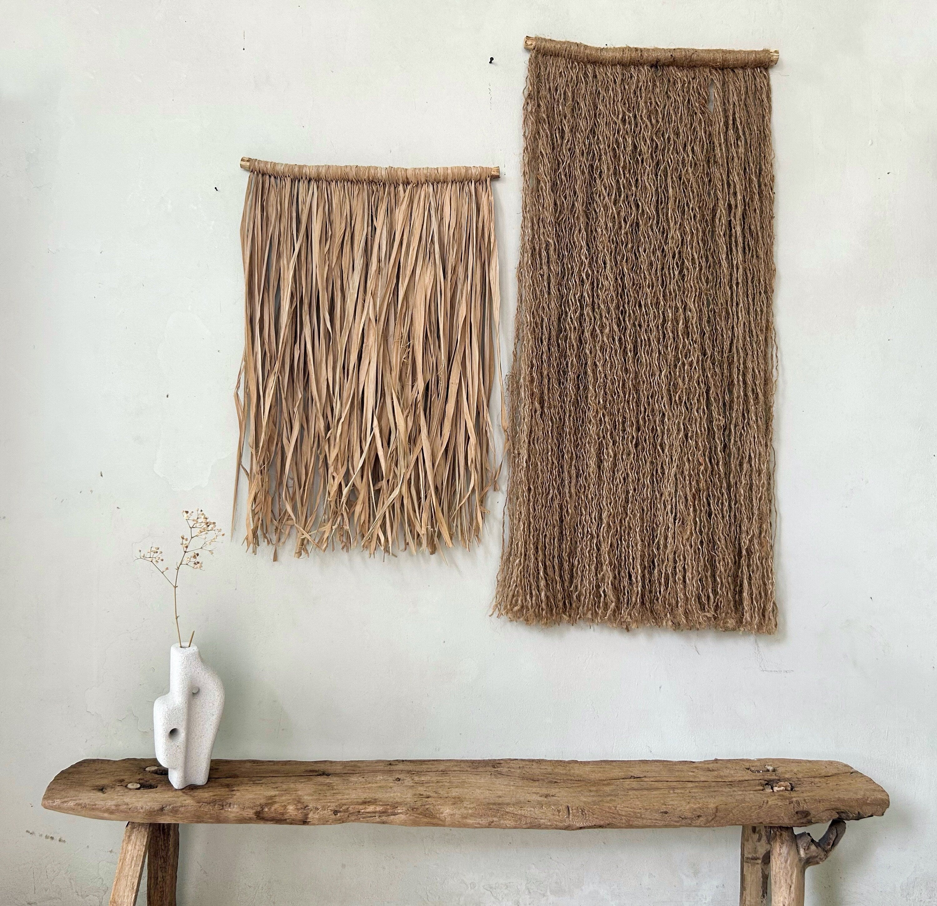 Wabi-Sabi Jute Wall Art – Simple Mediterranean Decor