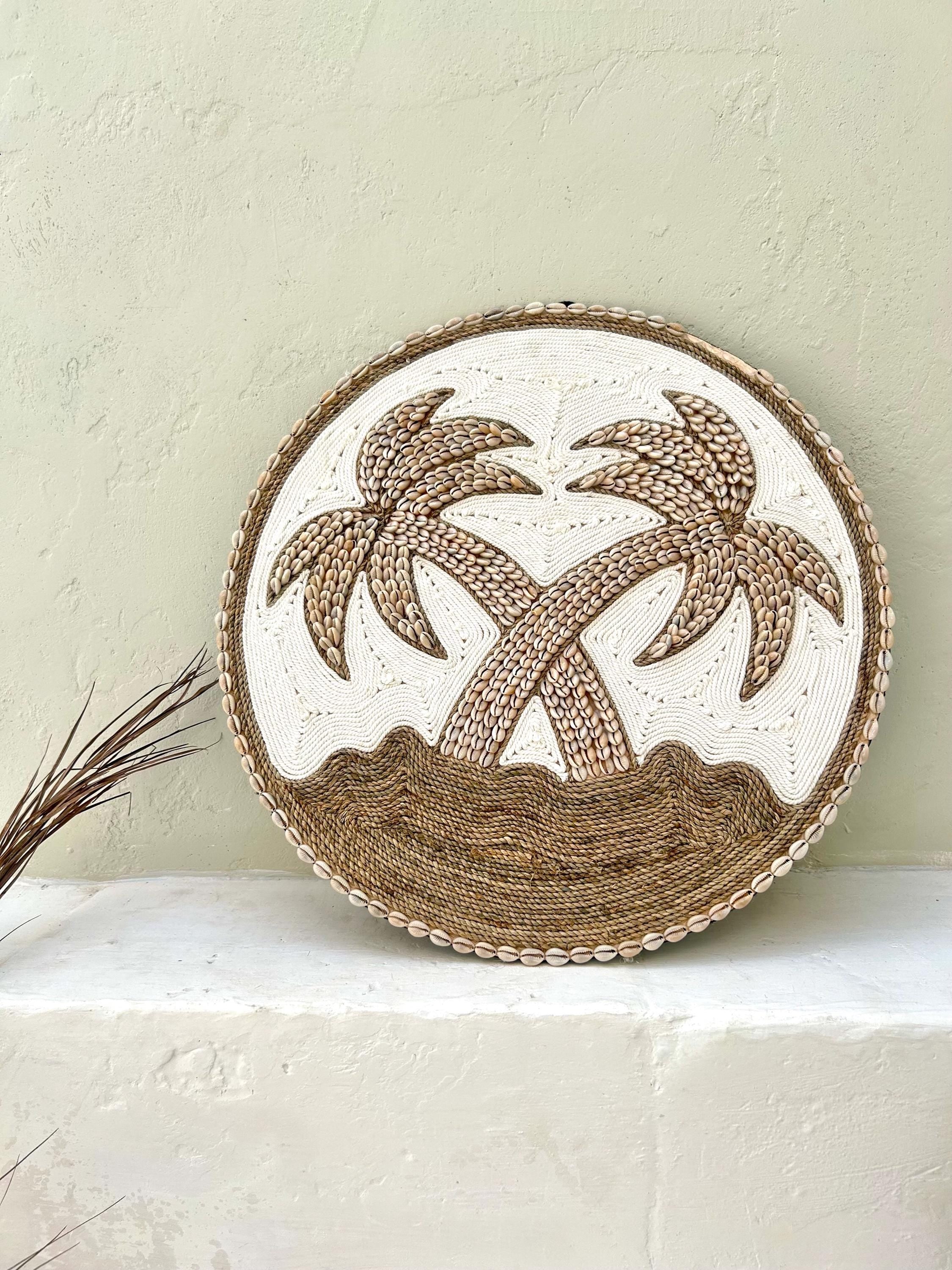 Twin Palm Shells Boho Wall Hanging Decor