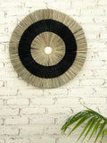 Round Black Seagrass Wall Decor – Boho Wall Hanging