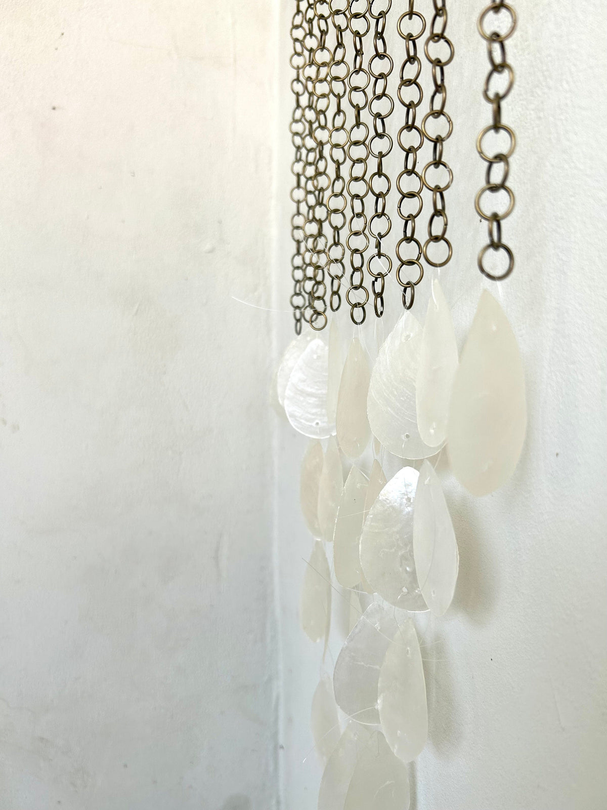 Urban Elegance Metal Chain with Teardrop Capiz Shell Accents