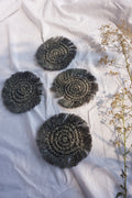 Handmade Round Raffia Coaster Set