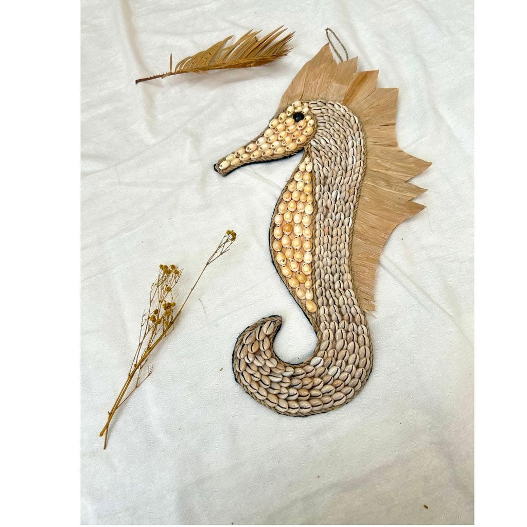 Seahorses Shape Boho Nursery Sea Shells Decor