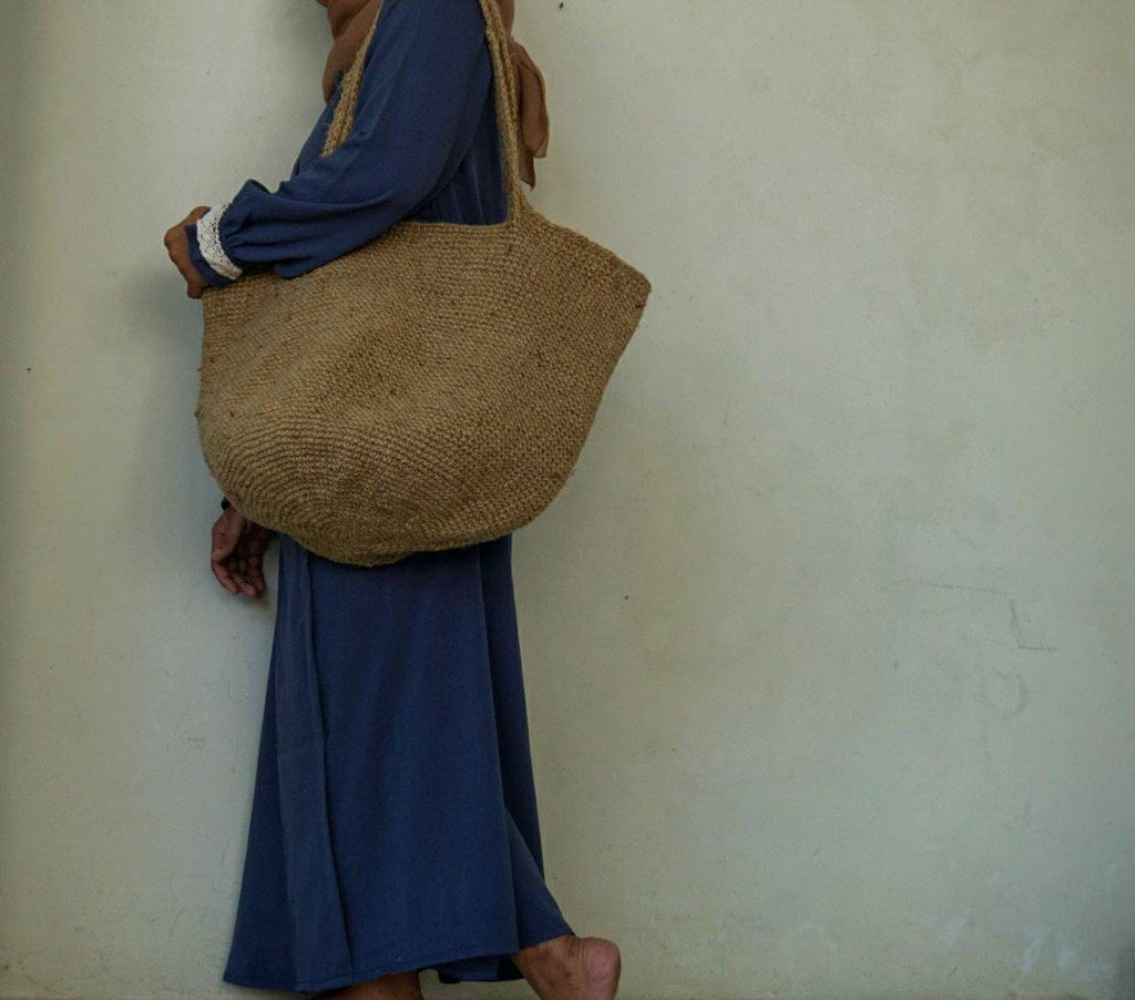 Super Large Jute Crochet Shopper Tote Bag