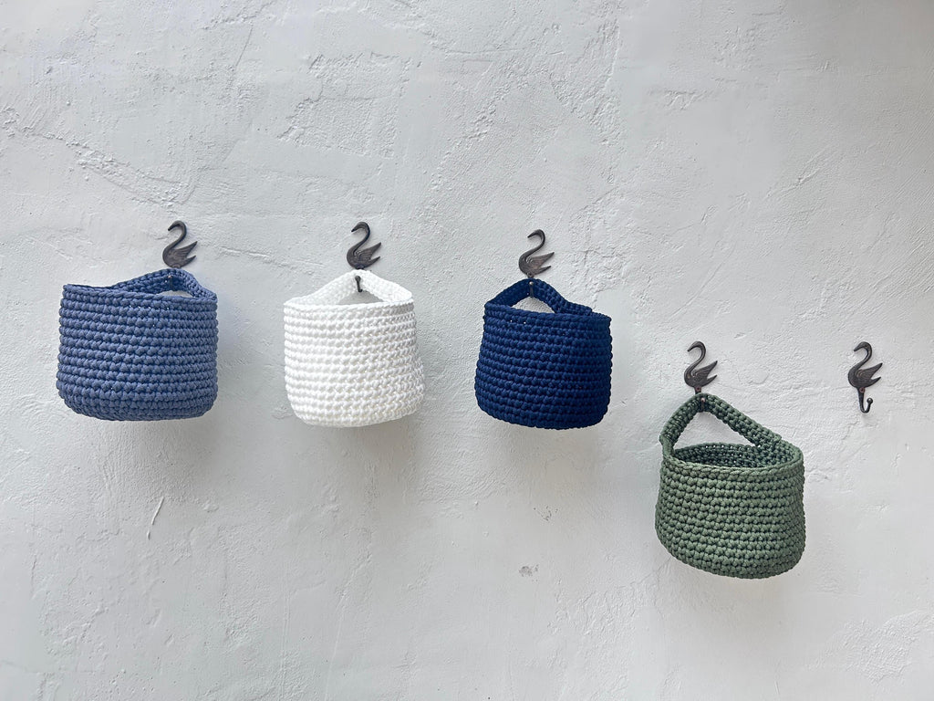 Woven Wall Hanging Basket – Boho Kitchen Storage Organizer