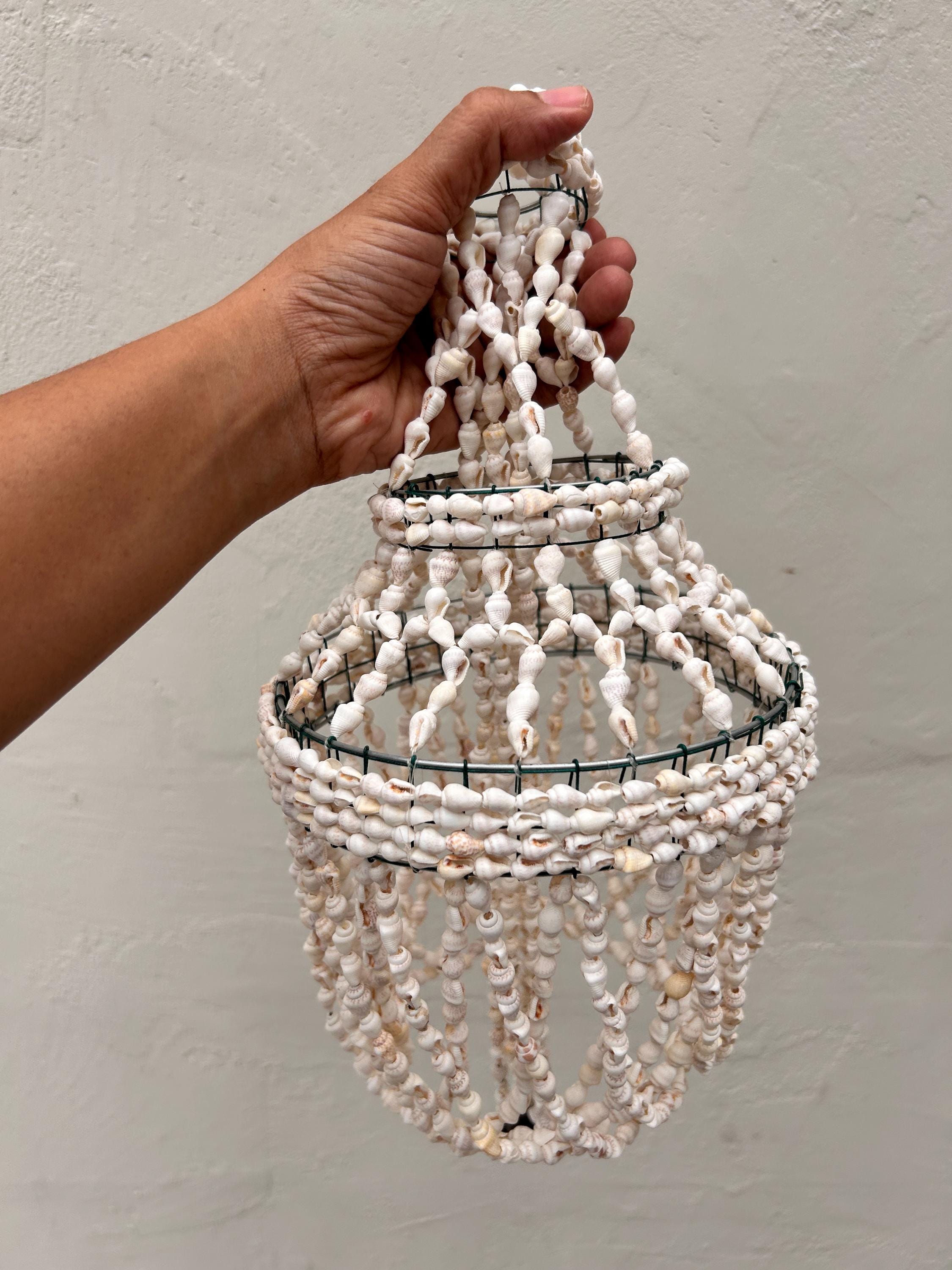 Style 5 Small Sea Shell Pendant Light – Boho Coastal Chandelier
