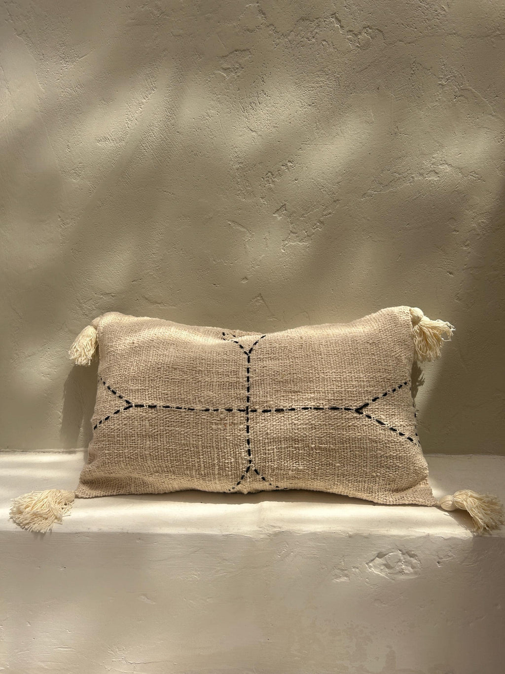 White Tassel Throw Pillow Cover