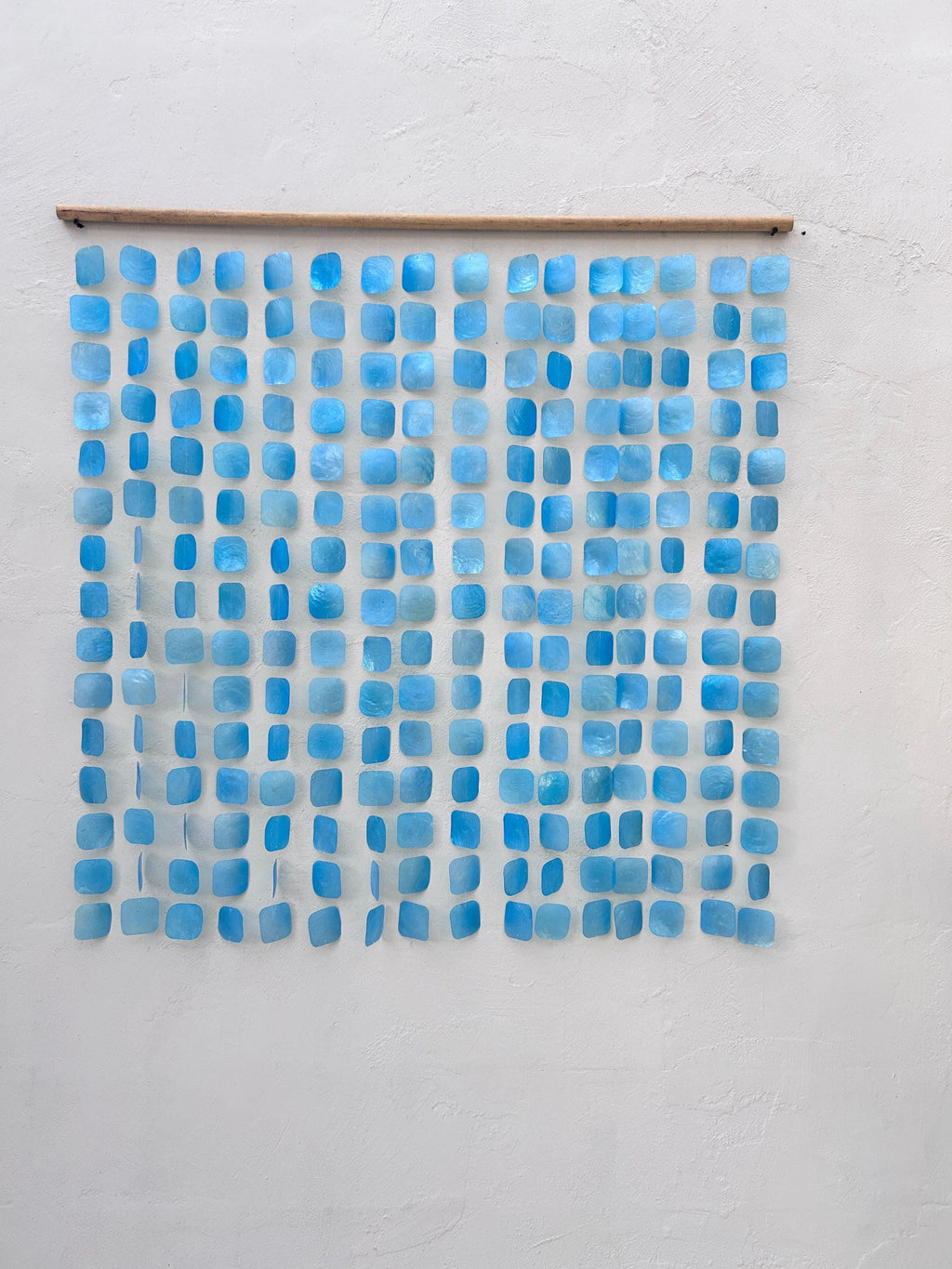 Sky Blue Square Capiz Shell Wall Hanging