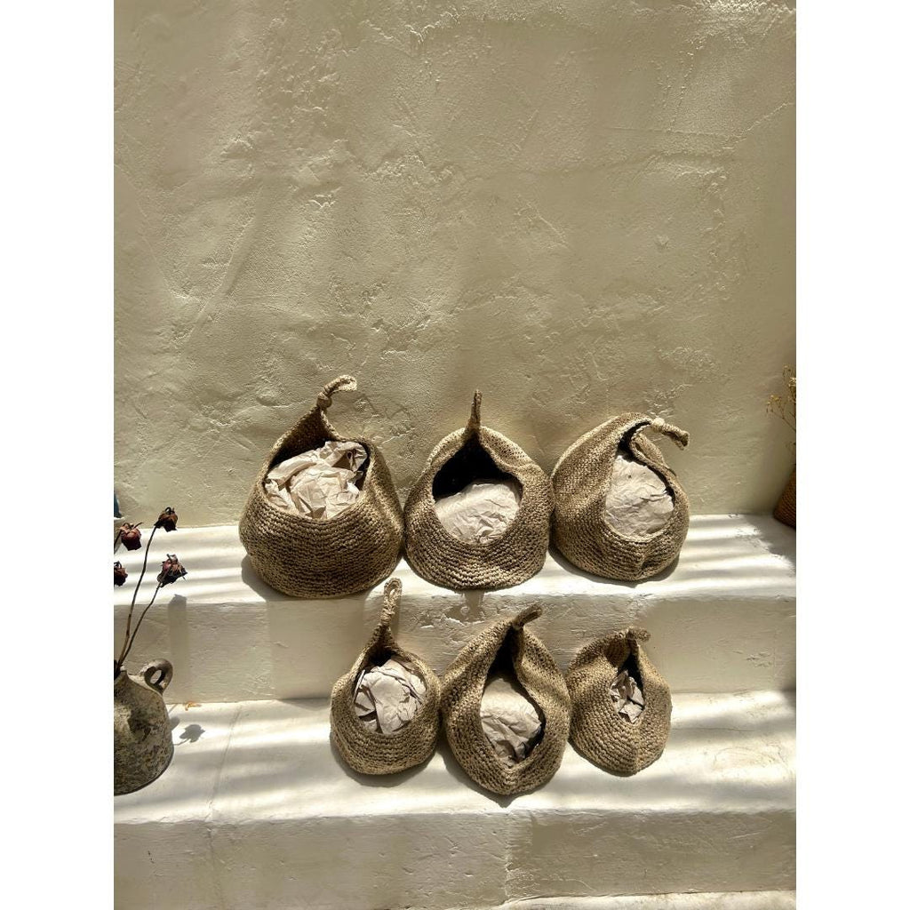 Jute Crochet Wall Hanging Basket – Kitchen Storage