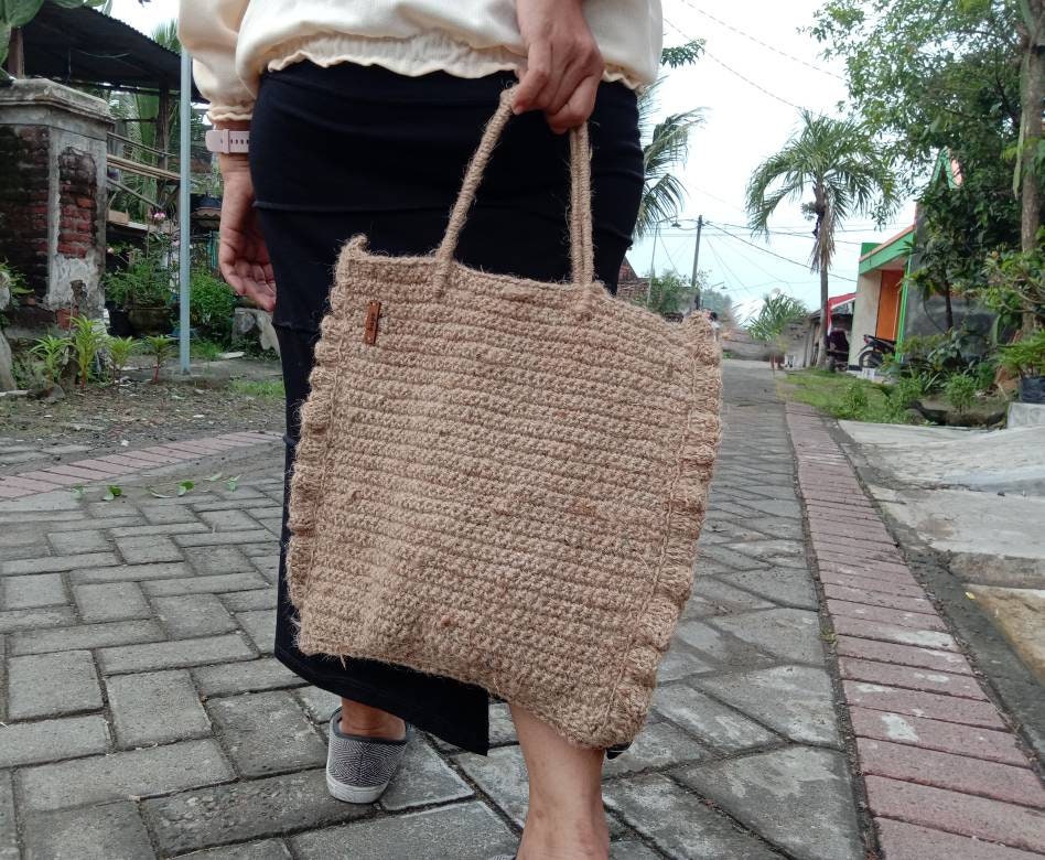 Jute Crochet Tote Bag – Eco-Friendly Summer Carryall