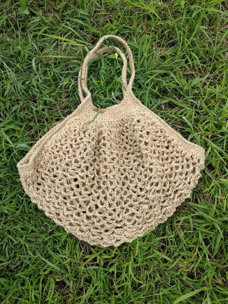 Jute Crochet Net Bag – Market & Beach Tote