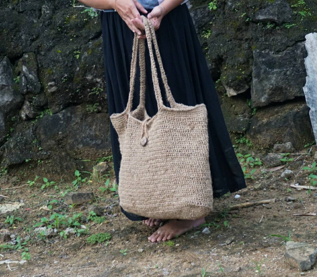 Oversized Jute Crochet Tote Bag – Handmade Large Tote