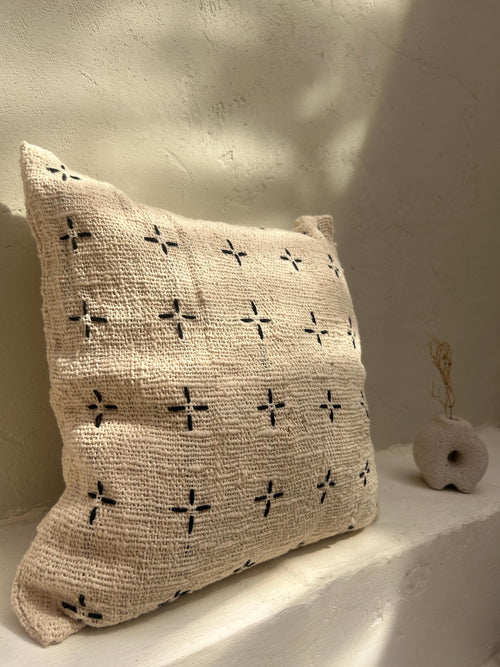 Boho Hand-Stitched Pillow Cover