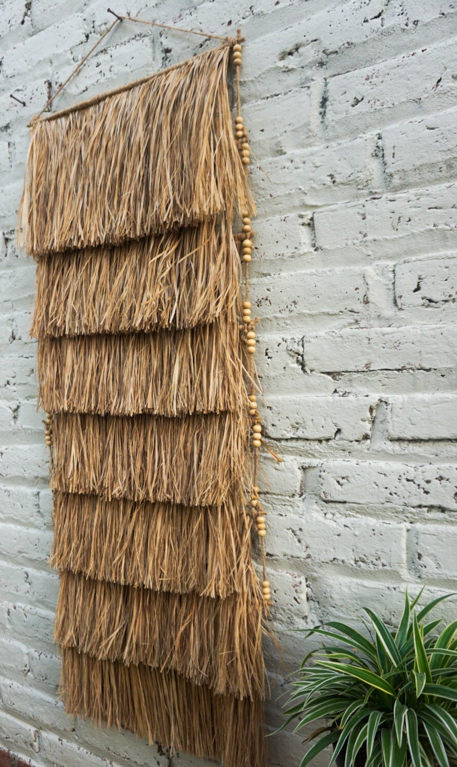 Bali Art seagrass layered wall hanging