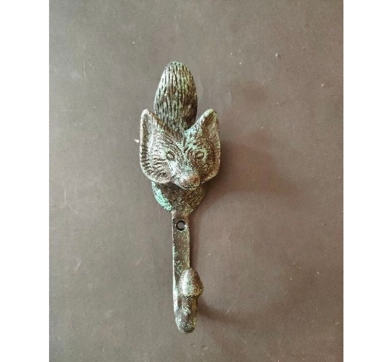 4.7 inches pairs Fox solid brass hook vintage look