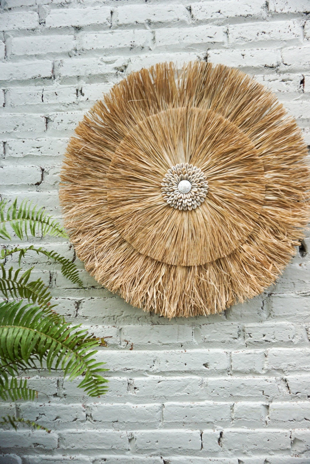 Extra large seagrass wall hanging | Seagrass nautical wall decor | boho round large seagrass shell