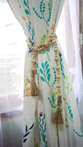 Set of 2 Beaded rustic Curtain tie back