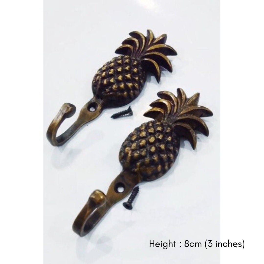 A pairs pineapple shape brass hook | solid brass hook | vintage look brass hook