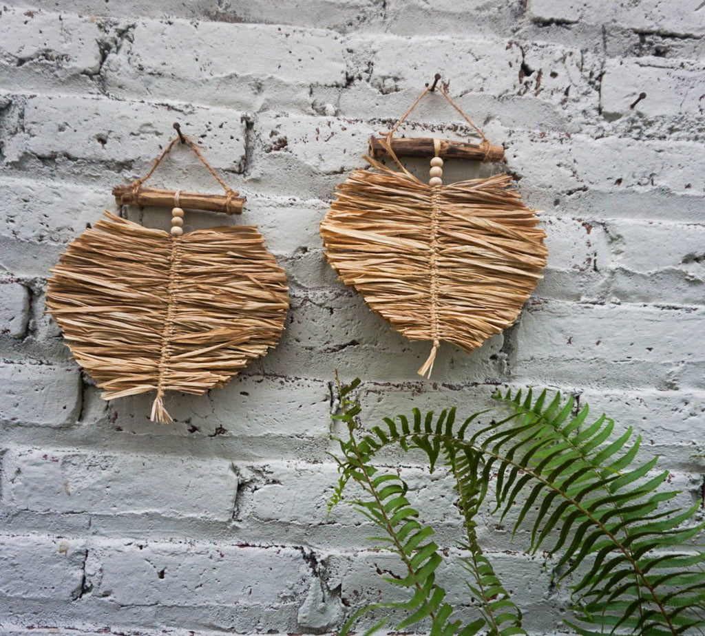 Mini Raffia macrame | mini seagrass wall hanging | mini driftwood wall hanging