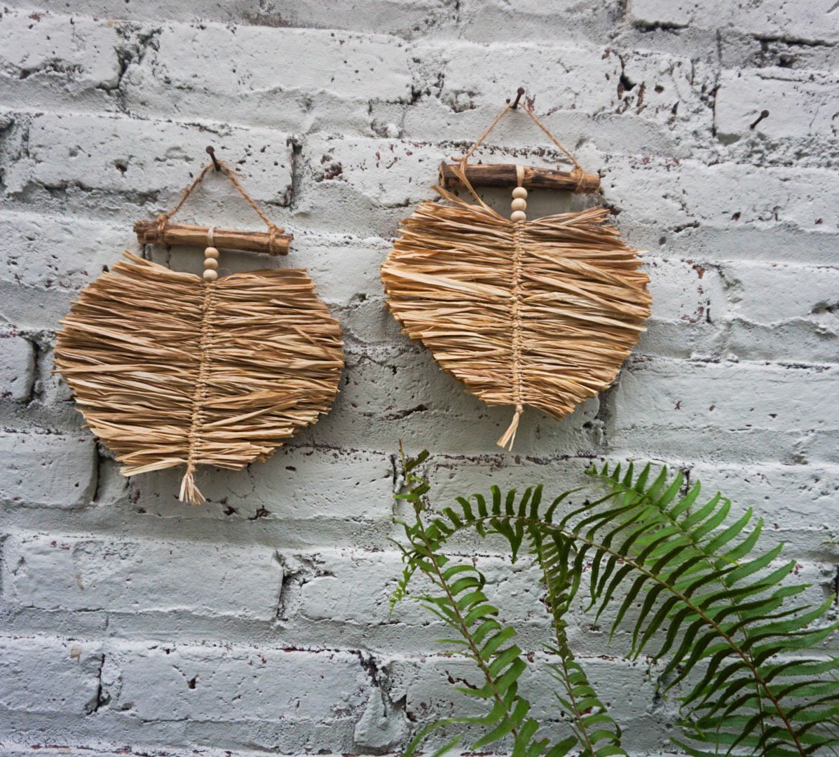 Mini Raffia macrame | mini seagrass wall hanging | mini driftwood wall hanging