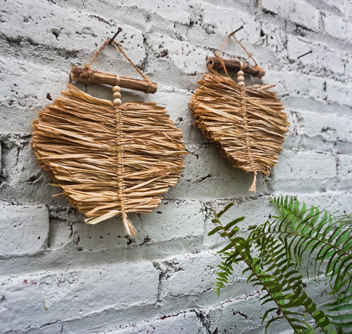 Mini Raffia macrame | mini seagrass wall hanging | mini driftwood wall hanging