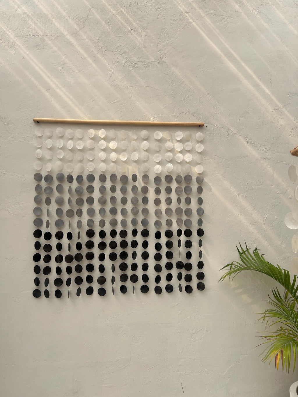 Black Gradation capiz shell wall hanging