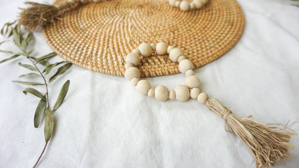 Farm house wooden bead napkin ring | Wood beads napkin holder | Boho napkin holder | Set of 4| Farmhouse table setting