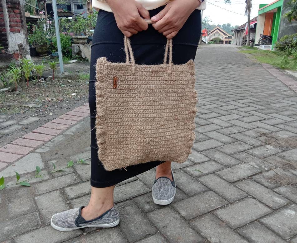 Jute Crochet Tote Bag – Eco-Friendly Summer Carryall