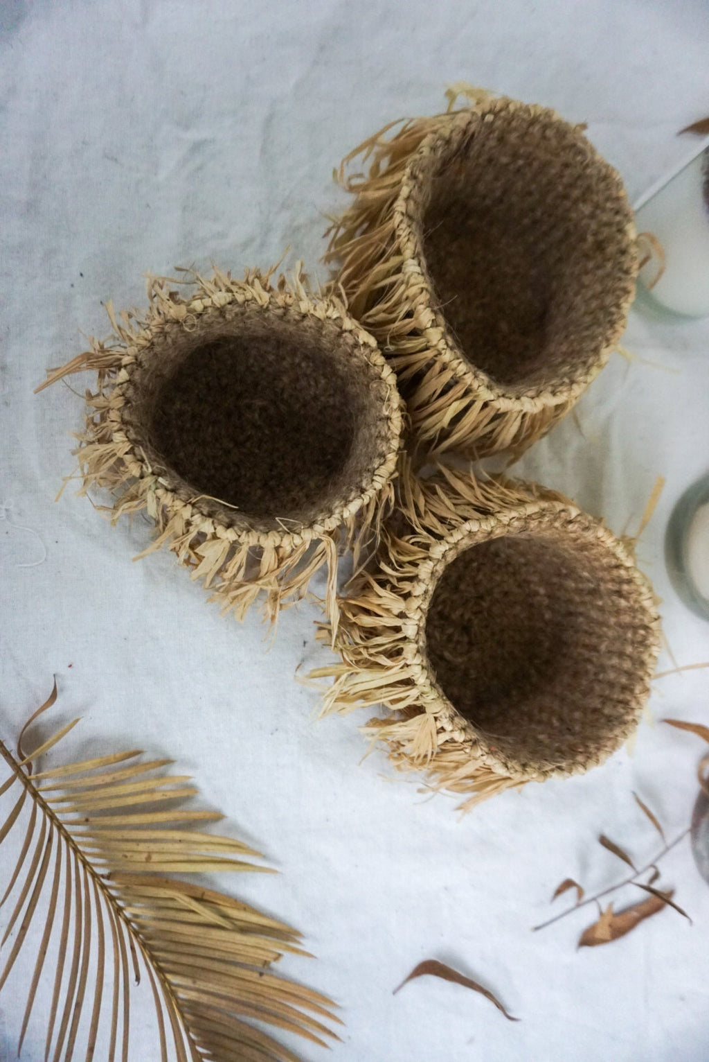 Boho Crochet candle holder | crochet candle holder | crochet raffia basket for candle | farmhouse candle decor | Christmas gift