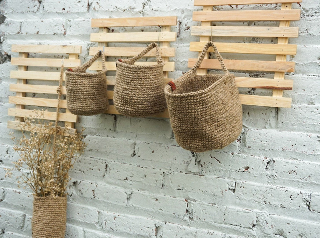 Jute indoor planter |Jute fruit hanging basket | jute vegetable hanging basket | handmade kitchen hanging basket | farm house hanging basket