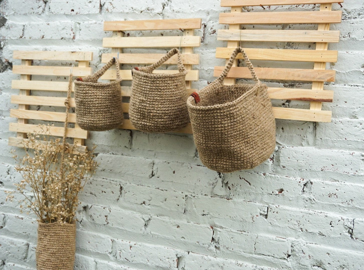 Jute indoor planter |Jute fruit hanging basket | jute vegetable hanging basket | handmade kitchen hanging basket | farm house hanging basket