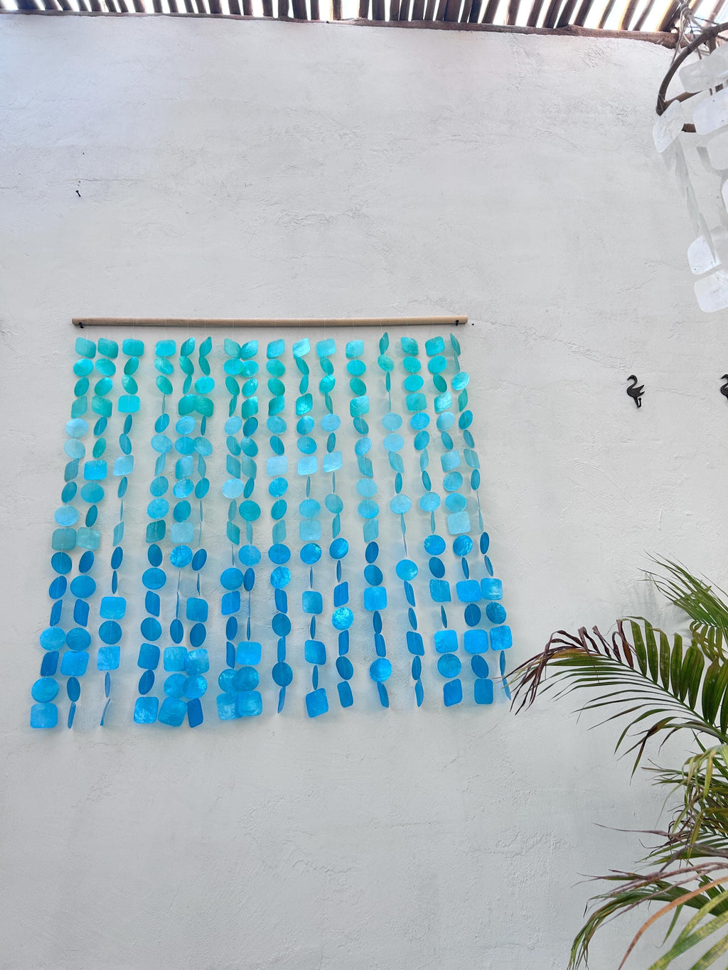 Ocean View Capiz Shell Beach Boho Wall Hanging Decor