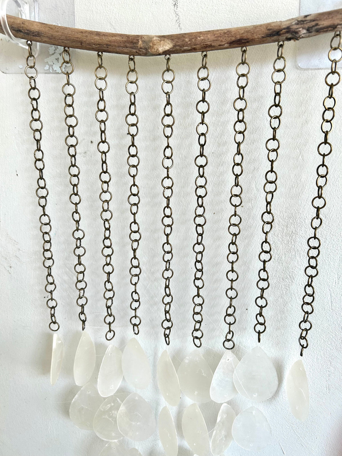 Urban Elegance Metal Chain with Teardrop Capiz Shell Accents