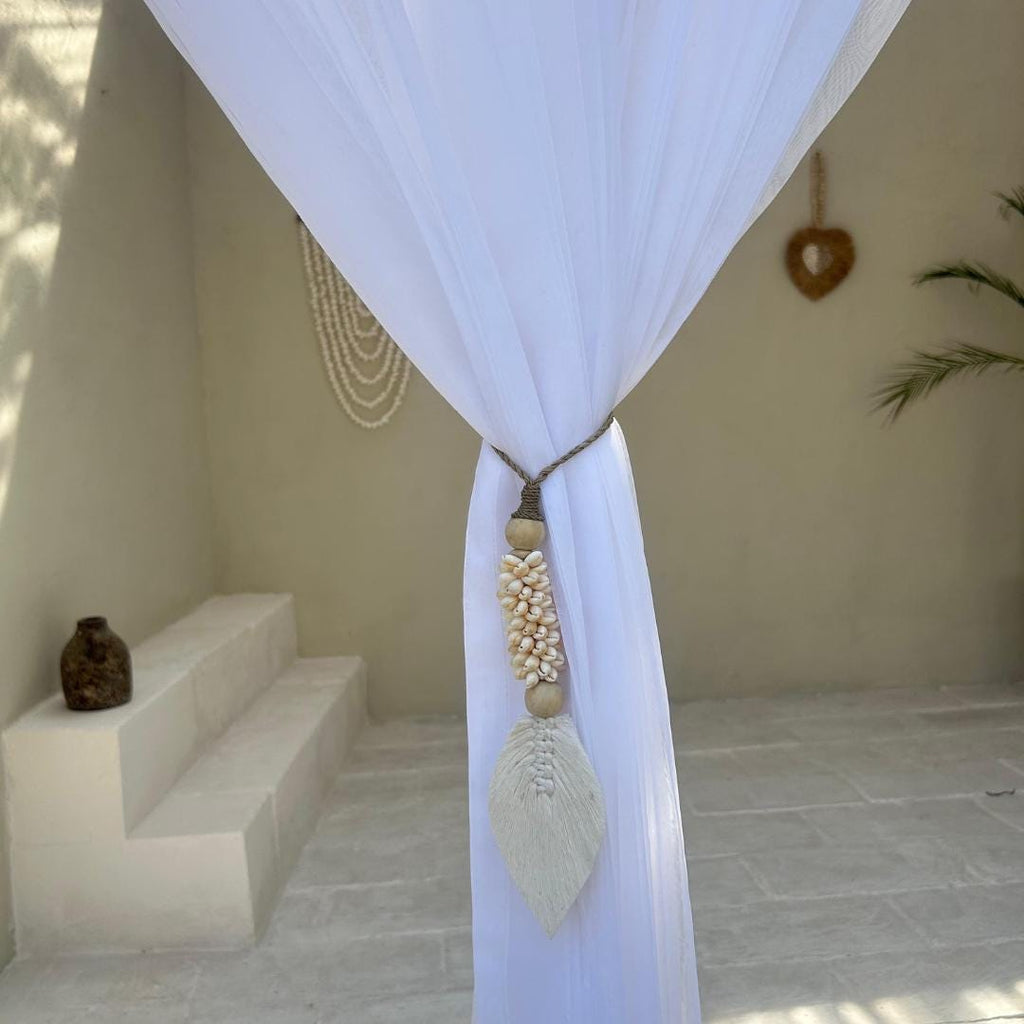 Boho Sea Shells Curtain Tie Back