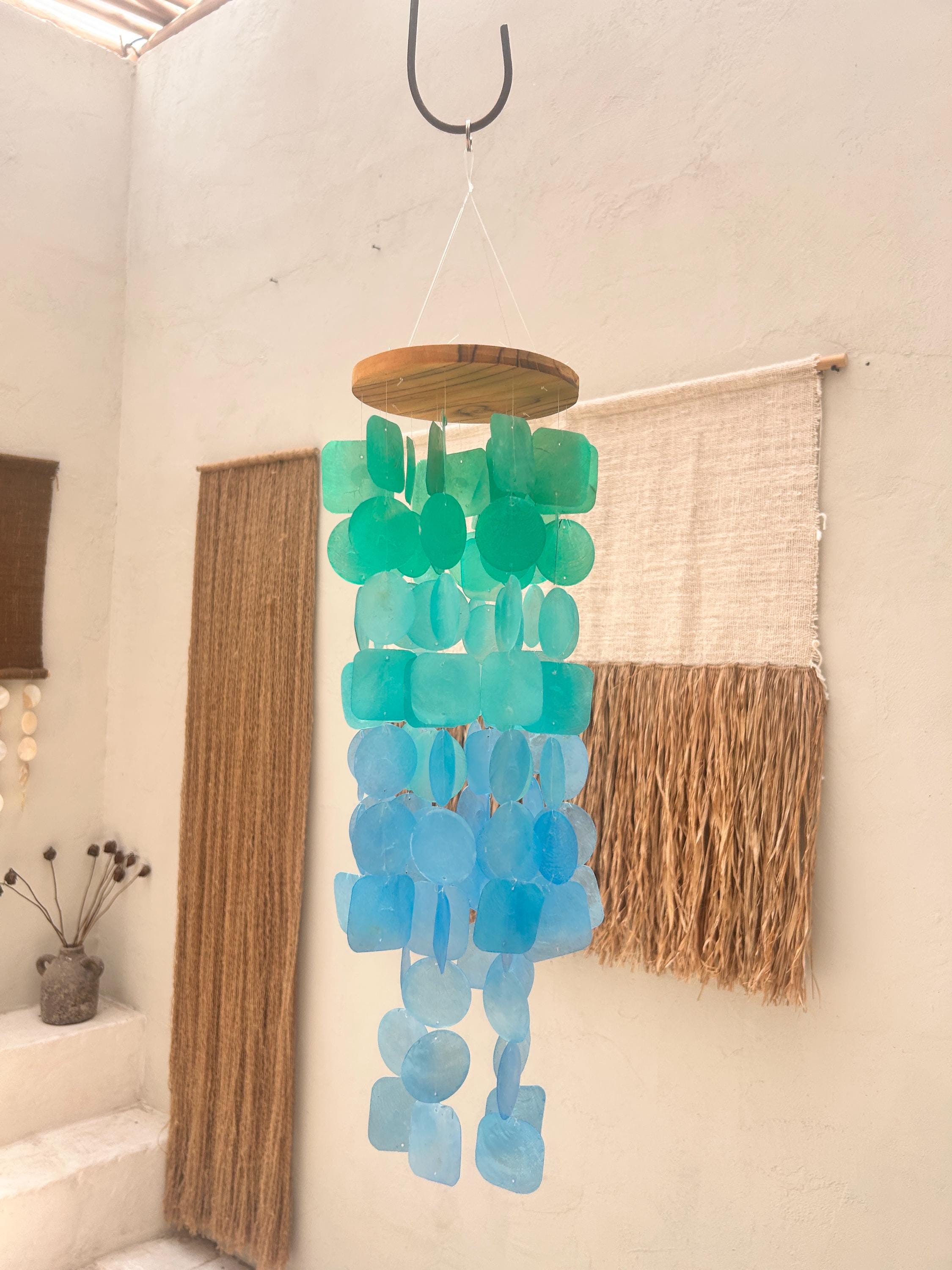 Large Ocean View Capiz Shell Wind Chime