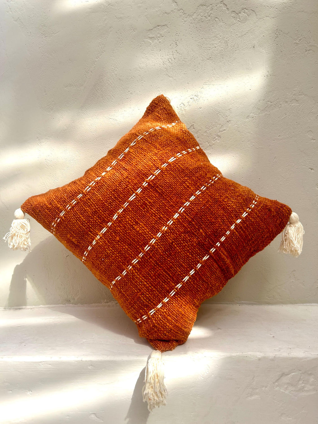 Burnt Orange Hand-Dyed Pillow Cover