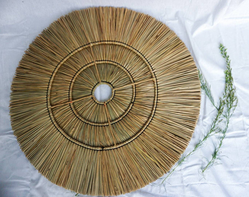 Boho Round Seagrass Wall Art – 3 Layer Tropical Decor
